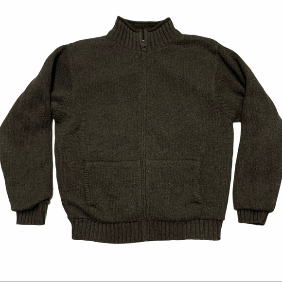 L.L. Bean Other - L.L.BEAN Full Zip Long Sleeve Lambs Wool Sweater